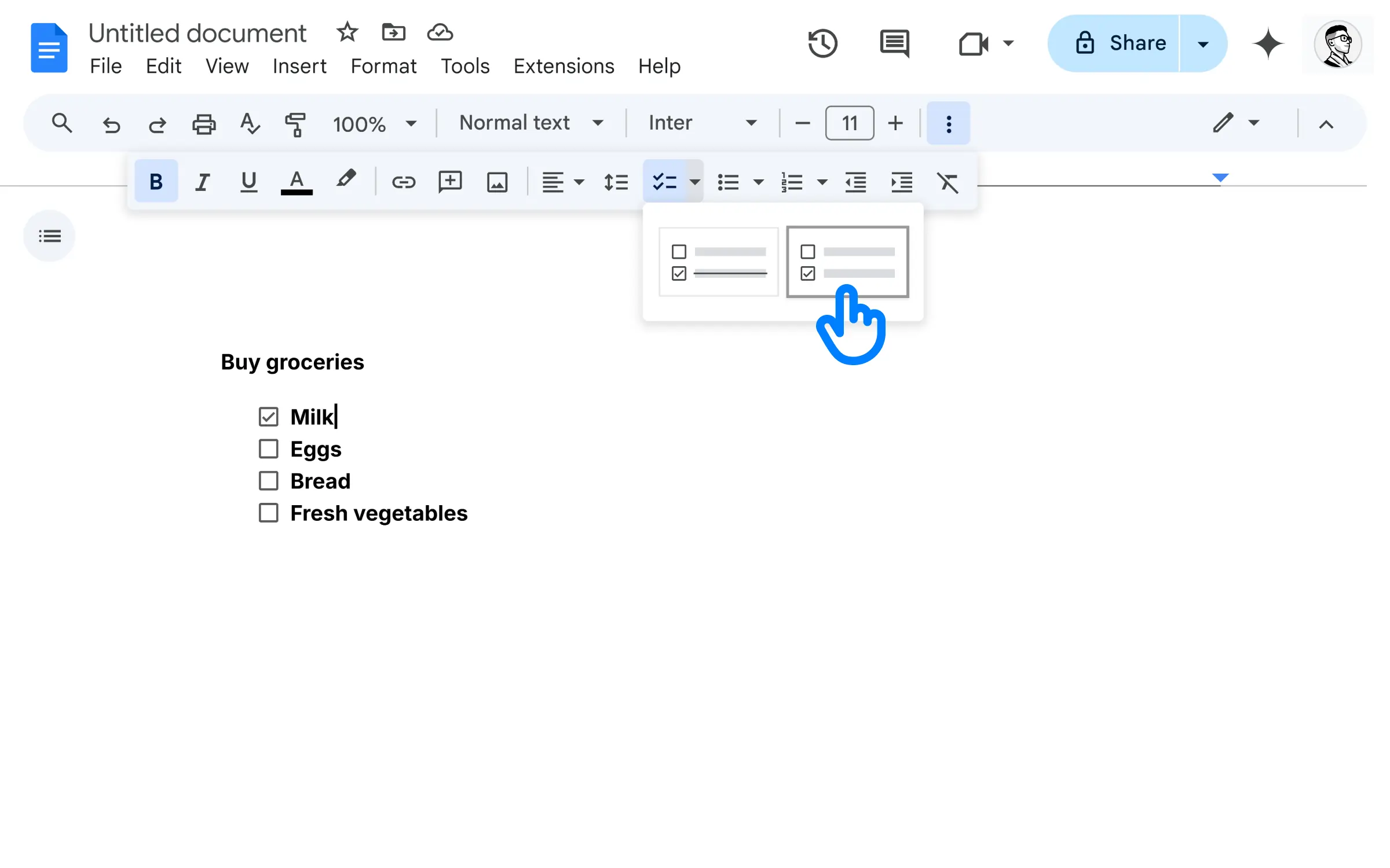 Productivity-ChecklistinGoogleDocs-ChecklistWithNoStrikethrough