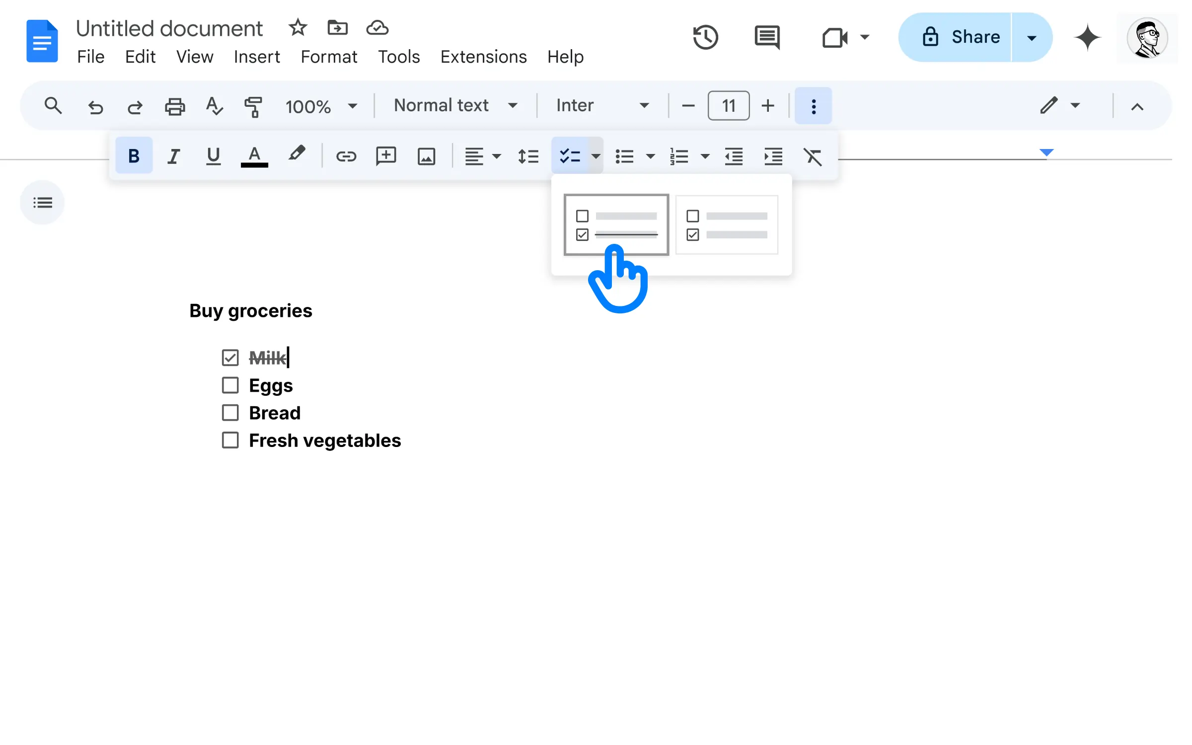 Productivity-ChecklistinGoogleDocs-ChecklistWithStrikethrough