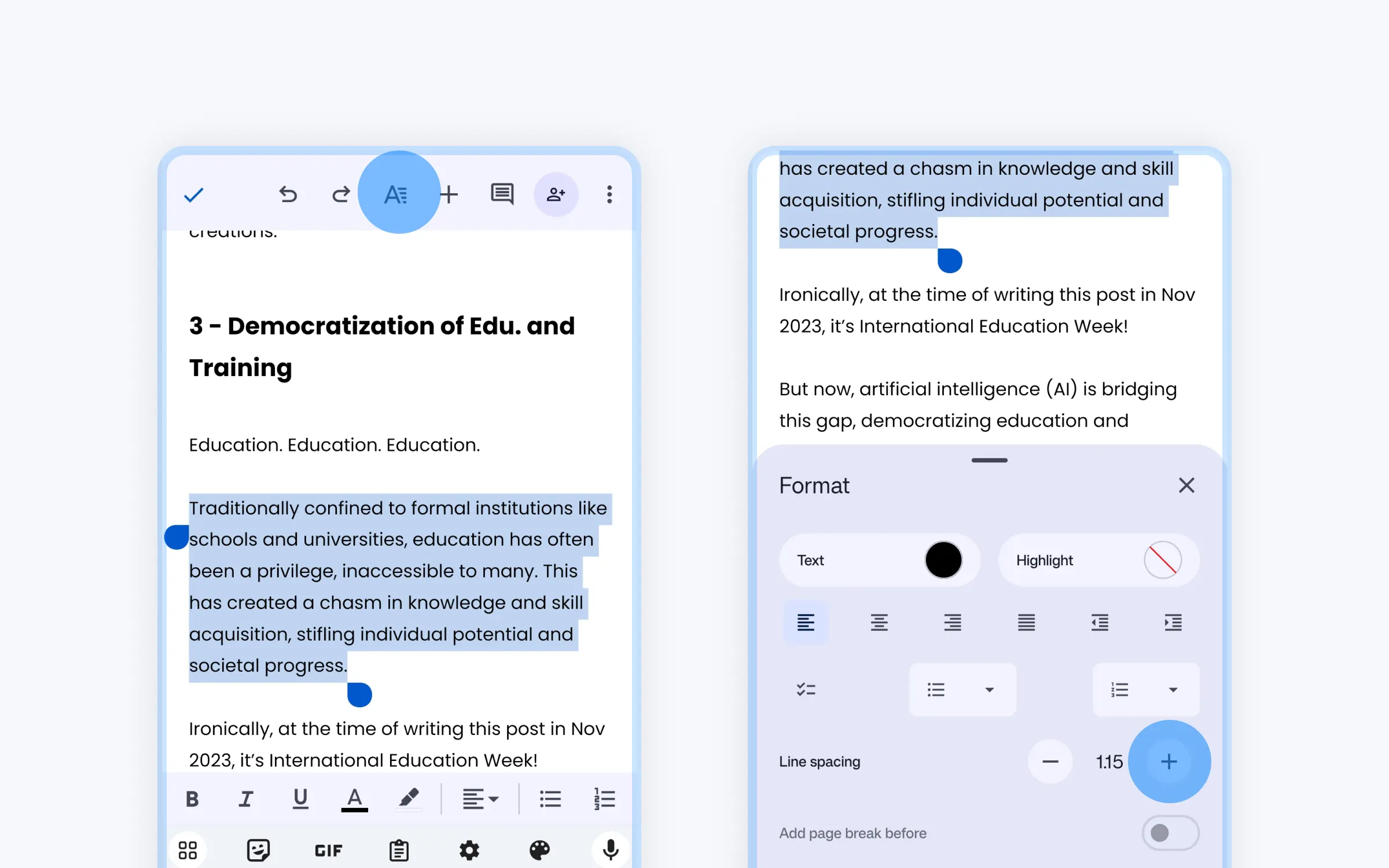 Productivity-DoubleSpaceinGoogleDocs-MobileFormatLineSpacing